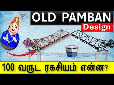 Pamban bridge  Amazing design  - தொழில்நுட்ப அதிசயம் :    Scherzer rolling type - How it works !!